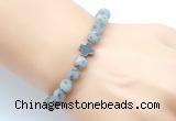 CGB9454 8mm, 10mm matte sesame jasper & cross hematite power beads bracelets