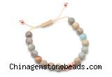 CGB9475 8mm, 10mm serpentine jasper & rondelle hematite adjustable bracelets