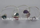 CGB955 13*18mm - 15*20mm freeform druzy agate bangles wholesale