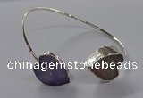 CGB959 15*15mm - 18*18mm heart druzy agate bangles wholesale