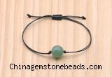 CGB9916 Fashion 12mm green aventurine adjustable bracelet jewelry