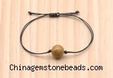 CGB9926 Fashion 12mm wooden jasper adjustable bracelet jewelry