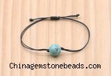 CGB9930 Fashion 12mm blue sea sediment jasper adjustable bracelet jewelry
