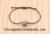 CGB9954 Fashion 12mm grey banded agate adjustable bracelet jewelry