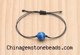 CGB9958 Fashion 12mm blue banded agate adjustable bracelet jewelry