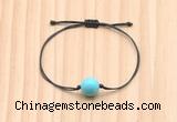 CGB9976 Fashion 12mm blue howlite adjustable bracelet jewelry