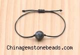 CGB9985 Fashion 12mm black labradorite adjustable bracelet jewelry