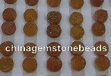 CGC101 12mm flat round druzy quartz cabochons wholesale