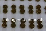 CGC109 12mm flat round druzy quartz cabochons wholesale