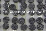 CGC120 16mm flat round druzy quartz cabochons wholesale