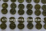 CGC121 16mm flat round druzy quartz cabochons wholesale