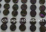 CGC123 16mm flat round druzy quartz cabochons wholesale