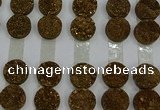 CGC130 18mm flat round druzy quartz cabochons wholesale
