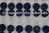 CGC132 18mm flat round druzy quartz cabochons wholesale