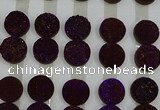 CGC133 18mm flat round druzy quartz cabochons wholesale