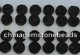 CGC135 18mm flat round druzy quartz cabochons wholesale