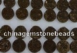 CGC141 20mm flat round druzy quartz cabochons wholesale