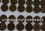 CGC141 20mm flat round druzy quartz cabochons wholesale