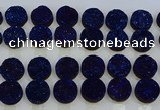 CGC142 20mm flat round druzy quartz cabochons wholesale