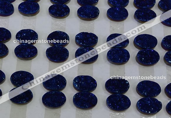 CGC182 13*18mm oval druzy quartz cabochons wholesale