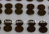 CGC183 13*18mm oval druzy quartz cabochons wholesale