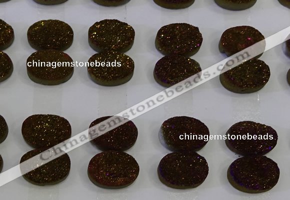 CGC183 13*18mm oval druzy quartz cabochons wholesale