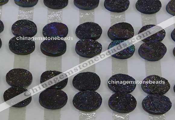 CGC186 13*18mm oval druzy quartz cabochons wholesale