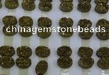 CGC187 13*18mm oval druzy quartz cabochons wholesale