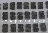 CGC200 10*14mm rectangle druzy quartz cabochons wholesale