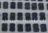 CGC201 10*14mm rectangle druzy quartz cabochons wholesale