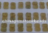 CGC203 10*14mm rectangle druzy quartz cabochons wholesale