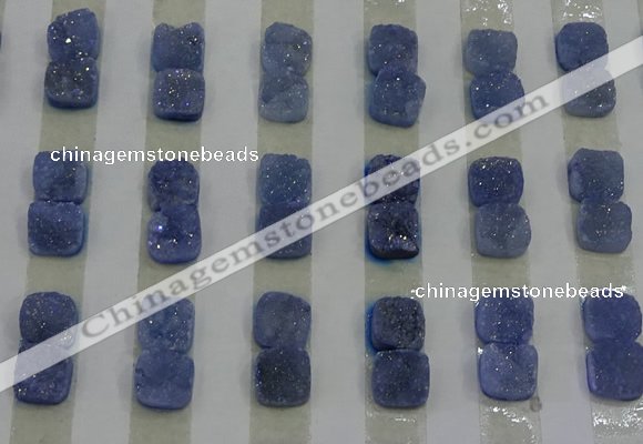 CGC211 10*10mm square druzy quartz cabochons wholesale