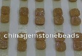 CGC215 10*10mm square druzy quartz cabochons wholesale