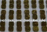 CGC217 10*10mm square druzy quartz cabochons wholesale