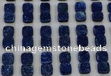 CGC229 12*12mm square druzy quartz cabochons wholesale