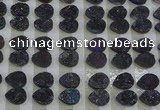 CGC235 10*14mm flat teardrop druzy quartz cabochons wholesale