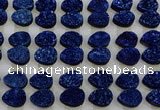 CGC240 12*16mm flat teardrop druzy quartz cabochons wholesale