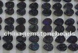 CGC245 12*16mm flat teardrop druzy quartz cabochons wholesale