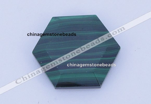 CGC42 25mm hexagon natural malachite gemstone cabochons