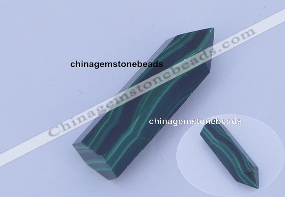 CGC43 10*30mm faceted column natural malachite gemstone cabochons