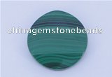 CGC44 24mm faceted coin natural malachite gemstone cabochons