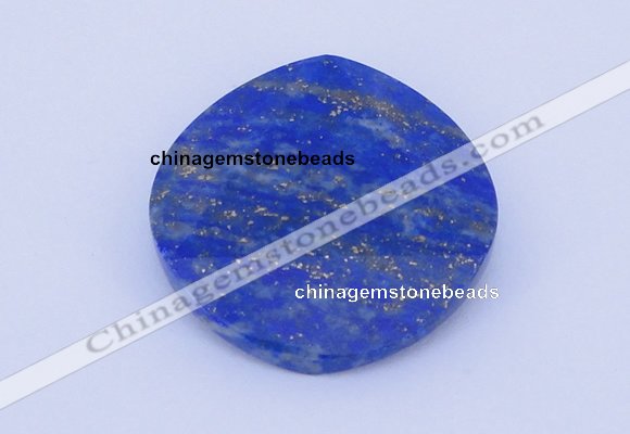 CGC51 6*28mm faceted coin natural lapis lazuli gemstone cabochons