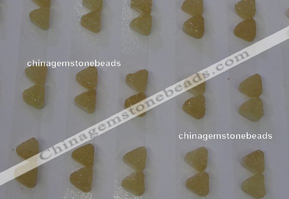 CGC63 8*8mm triangle druzy quartz cabochons wholesale