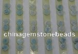 CGC81 8mm flat round druzy quartz cabochons wholesale