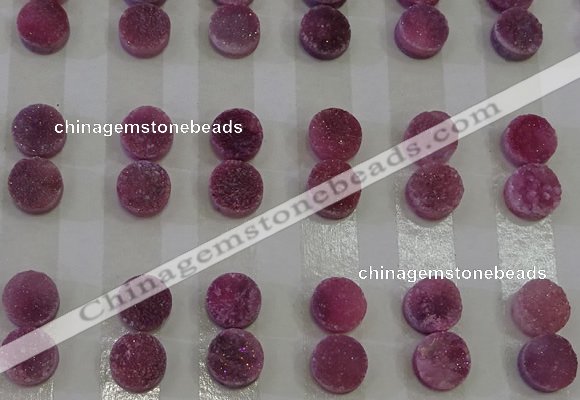 CGC97 10mm flat round druzy quartz cabochons wholesale