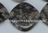 CGE02 15.5 inches 30*30mm diamond glaucophane gemstone beads