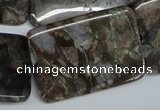 CGE05 15.5 inches 25*35mm rectangle glaucophane gemstone beads