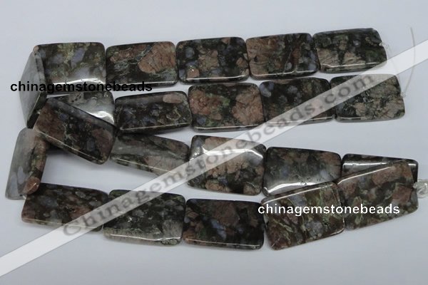 CGE05 15.5 inches 25*35mm rectangle glaucophane gemstone beads