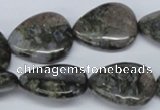 CGE08 15.5 inches 20*25mm flat teardrop glaucophane gemstone beads