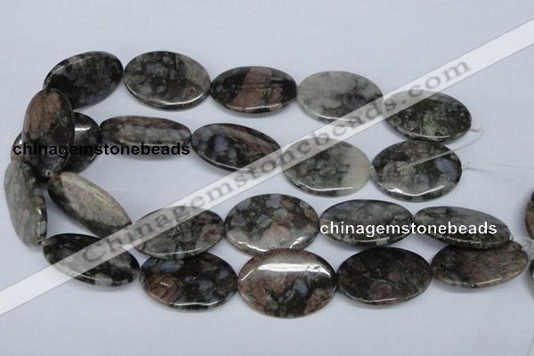 CGE09 15.5 inches 25*35mm oval glaucophane gemstone beads